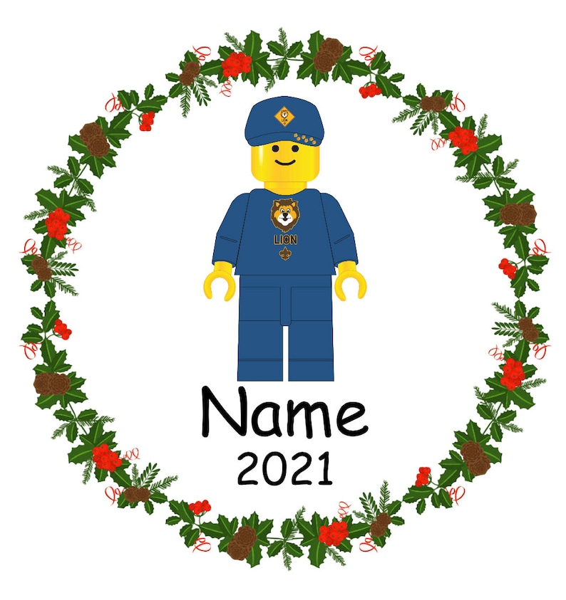 Scout Christmas Personalized Ornament & Gift Box, Mini Figure, Custom Ornament, Cub, Scouting, Scout Boy image 4