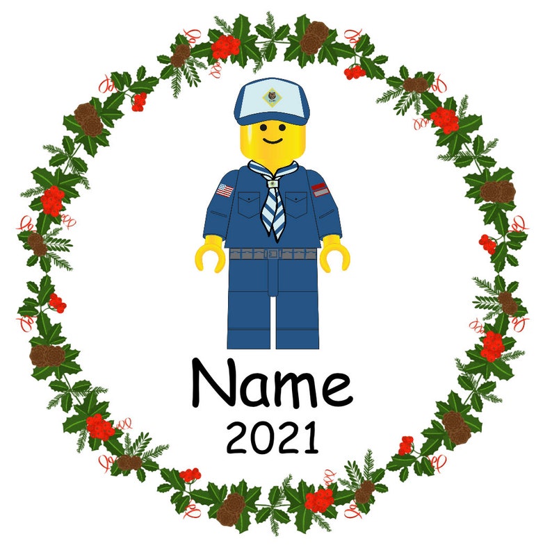 Scout Christmas Personalized Ornament & Gift Box, Mini Figure, Custom Ornament, Cub, Scouting, Scout Boy image 8