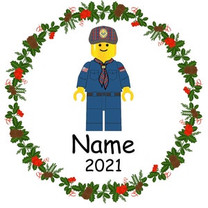 Scout Christmas Personalized Ornament & Gift Box, Mini Figure, Custom Ornament, Cub, Scouting, Scout Boy image 9