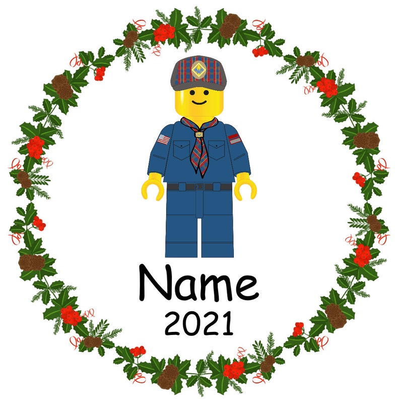 Scout Christmas Personalized Ornament & Gift Box, Mini Figure, Custom Ornament, Cub, Scouting, Scout Boy image 9