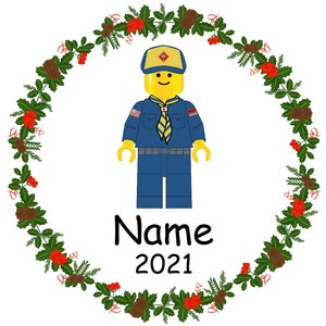 Scout Christmas Personalized Ornament & Gift Box, Mini Figure, Custom Ornament, Cub, Scouting, Scout Boy image 6