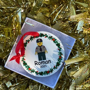 Scout Christmas Personalized Ornament & Gift Box, Mini Figure, Custom Ornament, Cub, Scouting, Scout Boy image 3