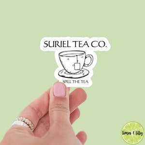 Suriel Tea Sticker, ACOTAR, Book Accessory, Stickers for Fantasy Lovers, SJM, Romantasy Sticker, acomaf