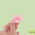Coquette Lace Please Hesitate to Reach Out to Me Heart Sticker | Bookish Stickers | Kindle Stickers | Water Bottle Stickers | Trendy