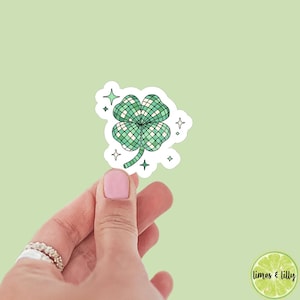 Lucky Green 4 Leaf Clover Disco Ball Vinyl Sticker | St. Patrick’s Day Sticker | Irish Sticker | Kindle Stickers | Laptop | Shamrock