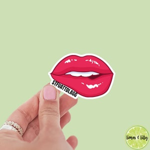STFUATTDLAGG mouth lips spicy bookish stickers, dark romance, book stickers, kindle, laptop, romance reader, smut stickers, lips