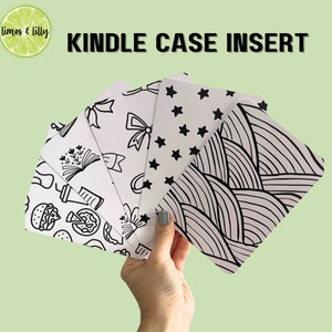 Kindleクリアケース用インサート | 白黒インサート | カードストックインサート | 本好きのギフト | 電子書籍リーダー | Kindleアクセサリ | 書籍グッズ