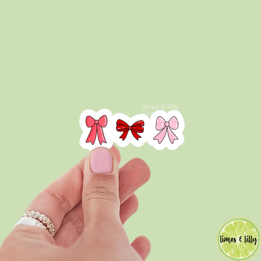 50 Coquette Bows Sticker – Rosa Schleifen-Aufkleber Aus Vinyl Für Dekoration