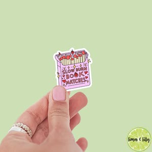 Slow Burn Book Matches Sticker | Book Sticker | Water Bottle Sticker | Bookish Stickers | Kindle Stickers | Book Lover | Romance Tropes