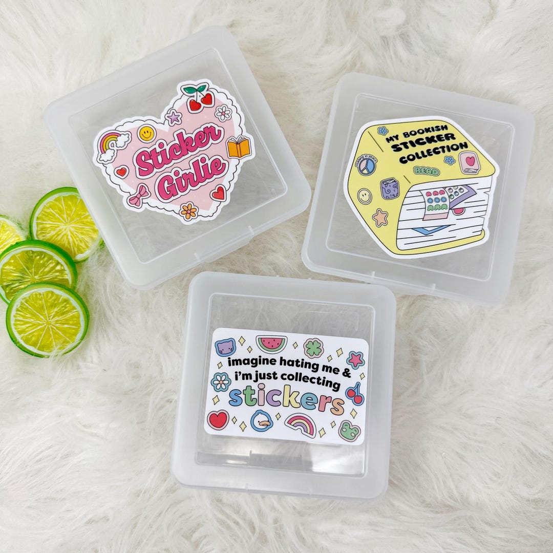 Sticker Box | Kindle Stickers Holder | Sticker Storage Box | Clear Box ...