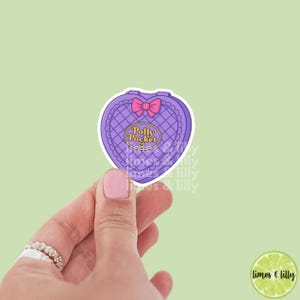 Polly Pocket Herz Schleife Vinyl Aufkleber, Y2K Aufkleber, Millennials, Trendy Aufkleber, Wasserflasche Aufkleber, Kindle Aufkleber