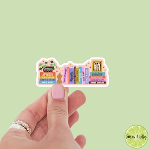 Romance Tropes Bookshelf Sticker | Book Sticker | Girly | Water Bottle Sticker | Bookish Stickers | Kindle Sticker | Book Lover