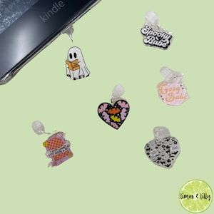 Kindle Charm, Phone Charm, USB Charm, Kindle Dust Plug Charm, Bookish Merch, Bookish Gifts, USB Plug, Kindle Accessories, Halloween, Fall