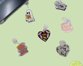 Kindle Charm, Phone Charm, USB Charm, Kindle Dust Plug Charm, Bookish Merch, Bookish Gifts, USB Plug, Kindle Accessories, Halloween, Fall