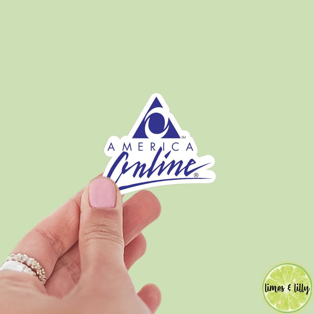 America Online Logo Sticker | AOL | Funny Y2K 90s Sticker | Retro ...