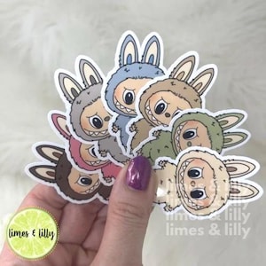 Pegatina de vinilo Macaron de Monsters / Pegatinas para Kindle / Pegatinas de moda / Pegatina para botella de agua