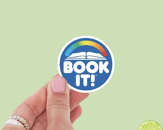 Book It Sticker | Book It Rewards Sticker | Retro Sticker | Nostalgia Sticker | Funny Sticker | Kindle Sticker | 90s Sticker | Pizza Hut