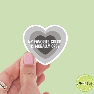 Morally grey heart sticker, bookish stickers, dark romance, book stickers, kindle, laptop, romance reader, smut stickers, bottle