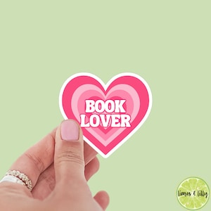 Book Lover heart bookish stickers,  romance era, book stickers, kindle, laptop, romance reader, booktok, smut stickers, smutty