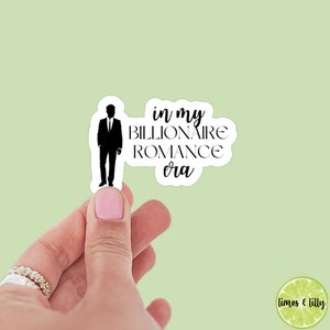 In my billionaire romance era sticker, book stickers, kindle, laptop, romance reader, dark romance, smut stickers, bookish stick
