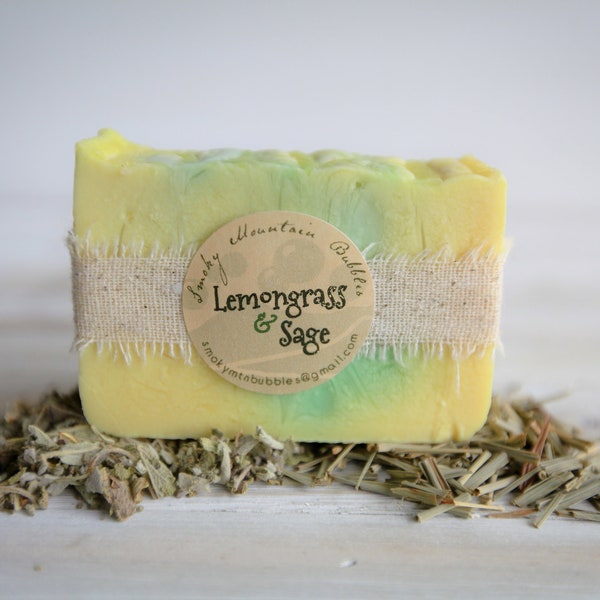 Lemongrass & Sage Cold Process Lye Soap