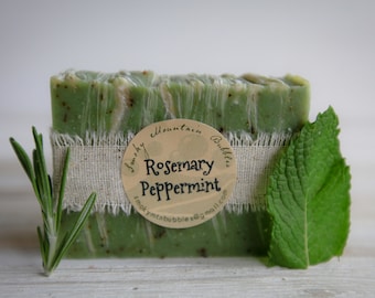Rosemary Peppermint Cold Process Lye Soap