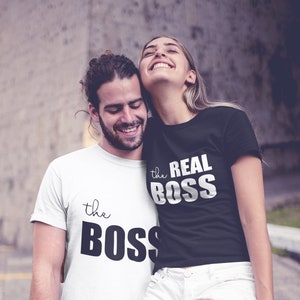 The Boss the Real Boss Matching Couple Shirt Set Unisex - Etsy