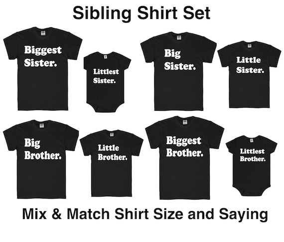 Bigger Brother Shirt Kids Matching Family Photo Siblings Bigger Brother Shirt Kids Matching Family Photo Siblings