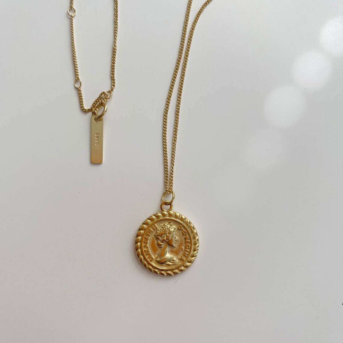 elizabeth coin necklace