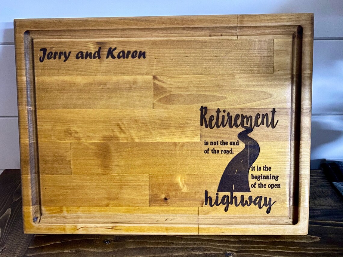 Cutting board/ personalized platter/ tray/ retirement gift Etsy