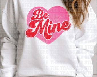 Be Mine Chenille and Sequin Heart Valentine Patch