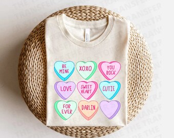 Conversation Hearts DTF Transfer