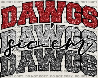 Bulldogs Sic'em  DTF Transfer