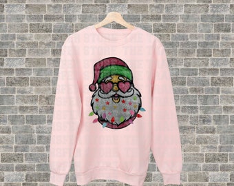 Whimsy Santa Glitter with Embroidery Patch