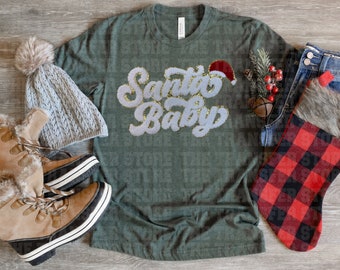 Santa Baby Chenille Christmas Patch