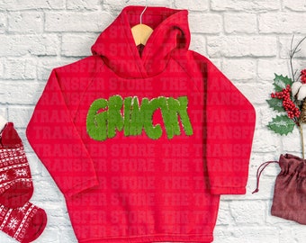 Grinchy Chenille Christmas Patch