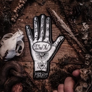 Palmistry Patch // Occult Art Printed on Canvas for Jackets Patches and Wall Art