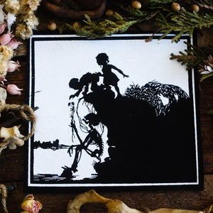 The Death of Children  Patch // Gothic Art Screen Printed on Canvas for Jackets and Wall Art