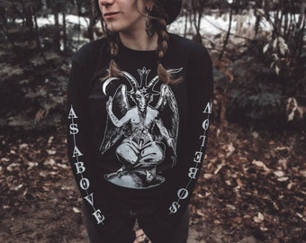Baphomet - As Above So Below Long Sleeves Shirt