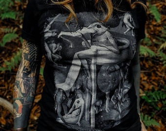 Garden of Earthly Delights Shirt // Hieronymus Bosch // Art History tee //  Gothic Fashion