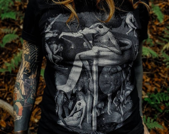 Garden of Earthly Delights Shirt // Hieronymus Bosch // Art History tee //  Gothic Fashion