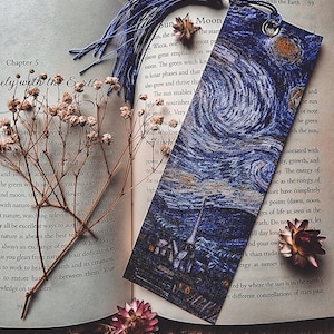 Starry Night // Art Bookmarks // Canvas Bookmark // Book Accessories //  Gift for Teachers