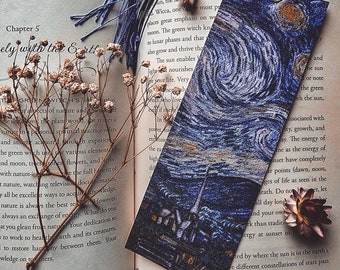 Starry Night // Art Bookmarks // Canvas Bookmark // Book Accessories //  Gift for Teachers