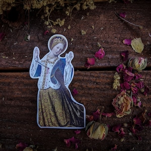 Meh Whatever // Unimpressed Woman // Saint Ursula sticker //  Fine Art Stickers