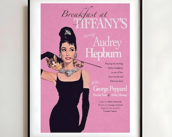 Audrey Hepburn 'Breakfast at Tiffany's' Poster: Classic Movie Wall Art