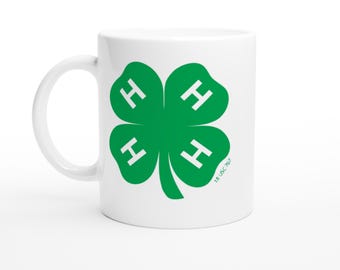 Taza de cerámica 4H, 11 oz/15 oz, regalo de agradecimiento