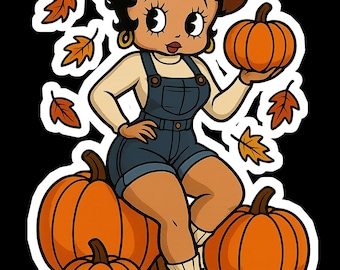 BETTY BOOP Fall Set Sticker for Planners, Journals, & Decor