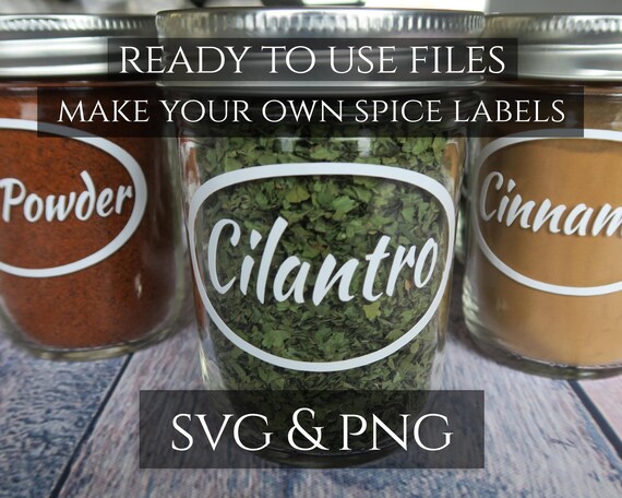 Download Spice Jar Labels Spices SVG Kitchen SVGs SVG Labels | Etsy