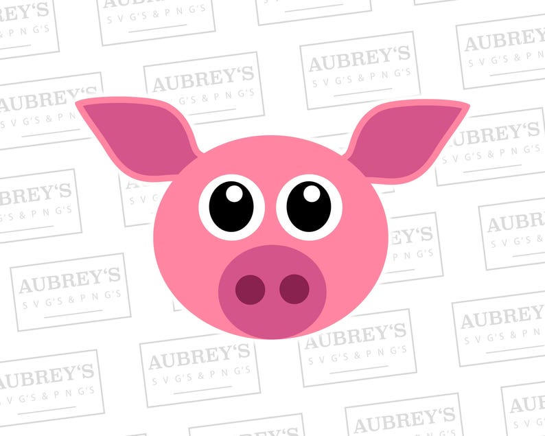 Download Pink Pig SVG Baby Pig Svg Pig Clipart Farm Svg Cute Pig | Etsy