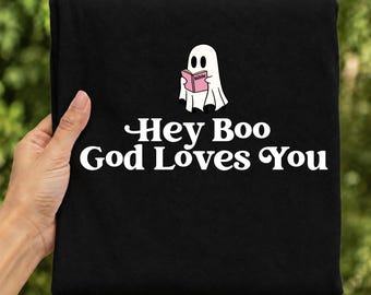 Hey Boo PNG / Design cristiano per sublimazione / Versetto biblico PNG / Download digitale a tema religioso
